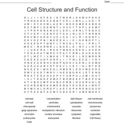 Cell and cell organelles word search puzzle