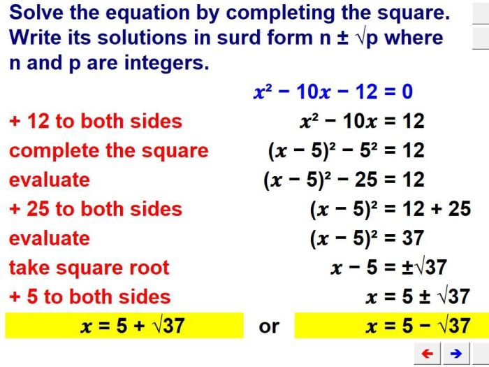 Quadratic completing equations solving worksheets algebra equation quadratics intro factoring