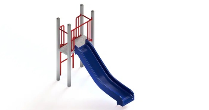 The choice of materials for an exciting playground slide should